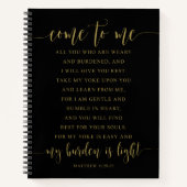 Komm zu mir, alle, Matthew 11:28-30 Notizblock (Vorderseite)