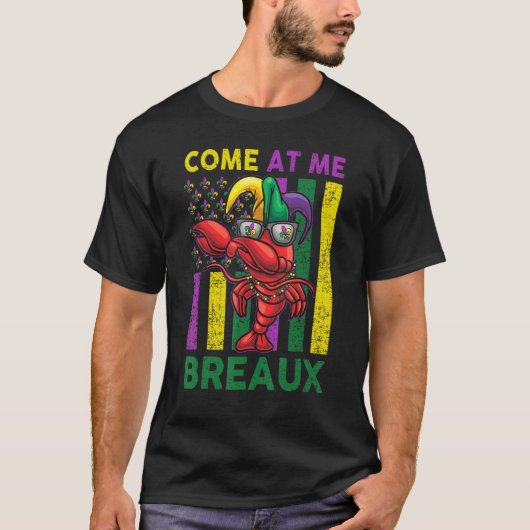 Komm zu mir Breaux Crawfish Mardi Gras Kinder Klei T-Shirt (Vorderseite)