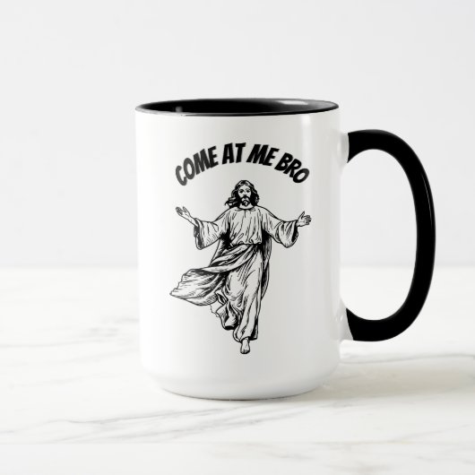 Komm zu mir Bro Funny Jesus Christlicher Biobarkaf Tasse (Rechts)