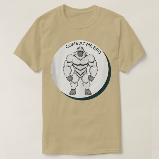 Komm zu mir Bro Funny Yeti Gym und Party Design Fi T-Shirt (Design vorne)