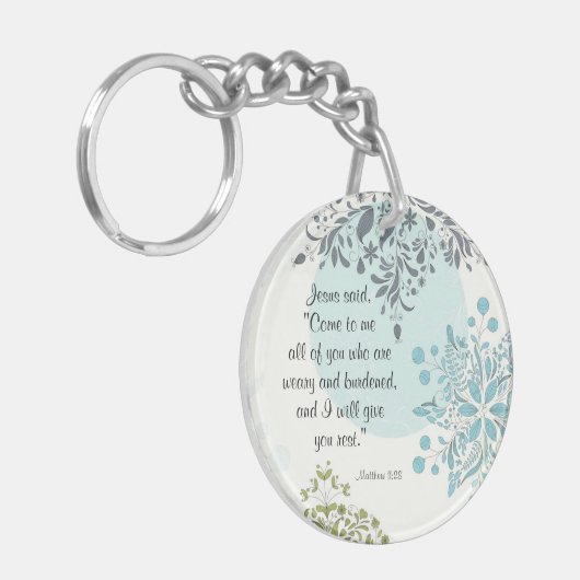 Komm zu mir, ich werde dir Erholung geben, Matthew Schlüsselanhänger (Vorderseite links)