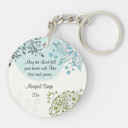 Komm zu mir, ich werde dir Erholung geben, Matthew Schlüsselanhänger (Rückseite)