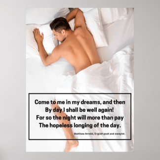 Komm zu mir in meinen Träumen – Matthew Arnold Poe Poster