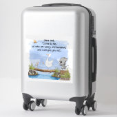 Komm zu mir und ich gebe dir Erholung Matthew 11:2 Aufkleber (Koffer)