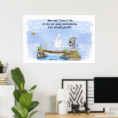 Komm zu mir und ich gebe dir Erholung Matthew 11:2 Poster (Heimbüro)