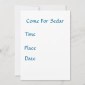Komm zu Sedar Save The Date (Rückseite)