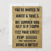 Komm zu unserer GRILLEN! Einladung (Rückseite)