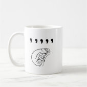 Komma-Chamäleon Kaffeetasse (Links)