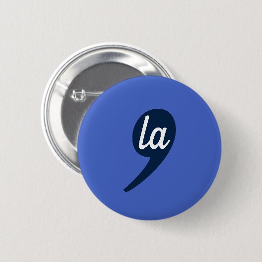 Komma-LA für Kamala Harris Button (Vorne & Hinten)