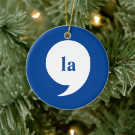 Komma-la/Kamala Harris für den Präsidenten 2024 Keramik Ornament