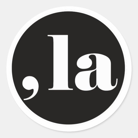 Komma la, Kamala Harris. Runder Aufkleber (Vorderseite)