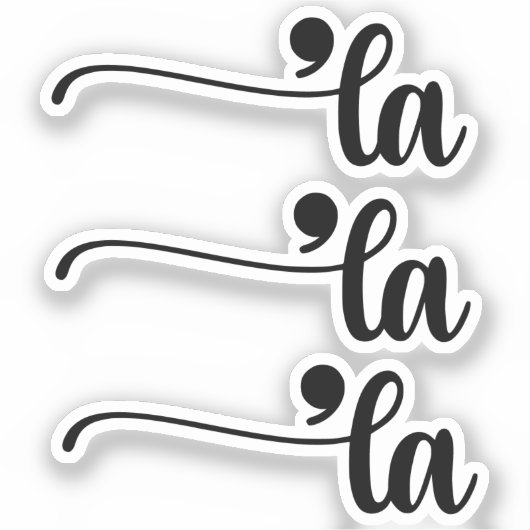 Komma La Kamala Harris Satzzeichen La Election Aufkleber (Vorderseite)