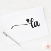 Komma La Kamala Harris Satzzeichen La Election Ovaler Aufkleber (Umschlag)