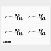 Komma La Kamala Harris Satzzeichen La Election Ovaler Aufkleber (Blatt)