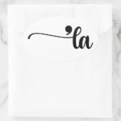 Komma La Kamala Harris Satzzeichen La Election Ovaler Aufkleber (Tasche)