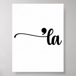 Komma La Kamala Harris Satzzeichen La Election Poster