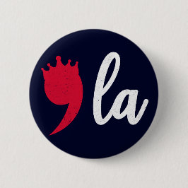 Komma La Kamala Harris Satzzeichen mit Krone Button