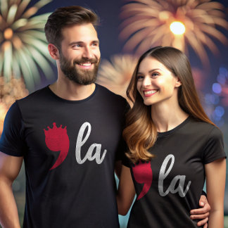 Komma La Kamala Harris Satzzeichen mit Krone T-Shirt