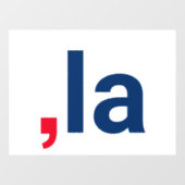 Komma La kamala lustige Aussprache patriotisch Fensteraufkleber (Blatt)