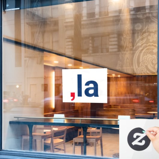 Komma La kamala lustige Aussprache patriotisch Fensteraufkleber (Café-Fenster)