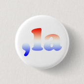 Komma La kamala rot-blau Gradienten patriotisch Button (Vorderseite)