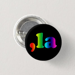 Komma La kamala typografischer Gefälle Regenbogen  Button