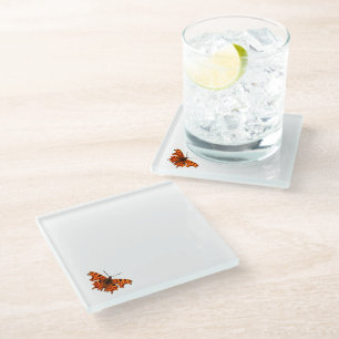 Komma-Schmetterling Glasuntersetzer