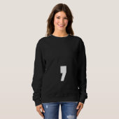 KOMMA SYMBOL SATZZEICHEN SWEATSHIRT (Vorne ganz)