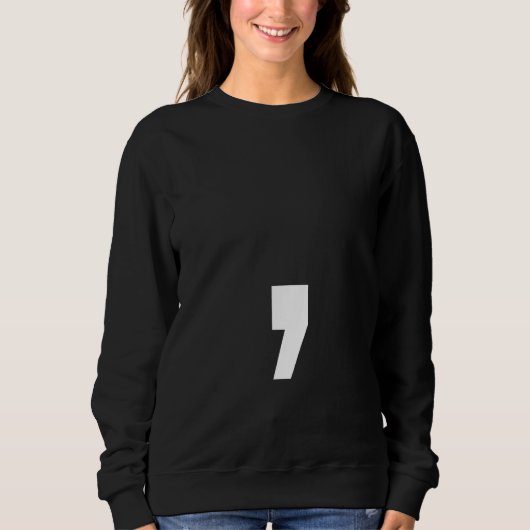 KOMMA SYMBOL SATZZEICHEN SWEATSHIRT (Vorderseite)