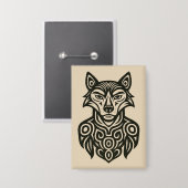 Kommandant Furry Button (Vorderseite/Rückseite)