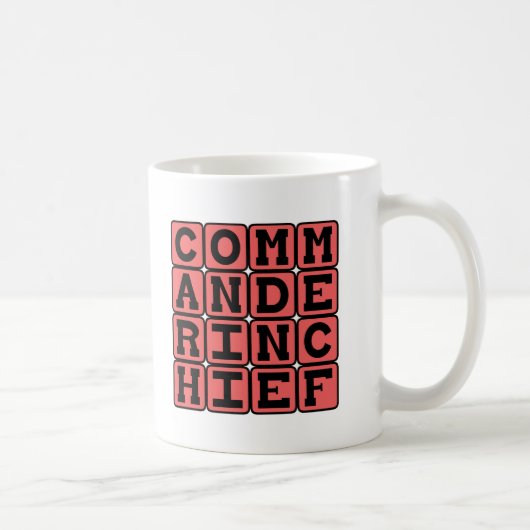 Kommandant - herein - Leiter, Präsident Kaffeetasse (Rechts)