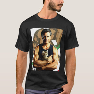 Kommandant in Kuschel-Tee Lustige Katze Papa Polit T-Shirt