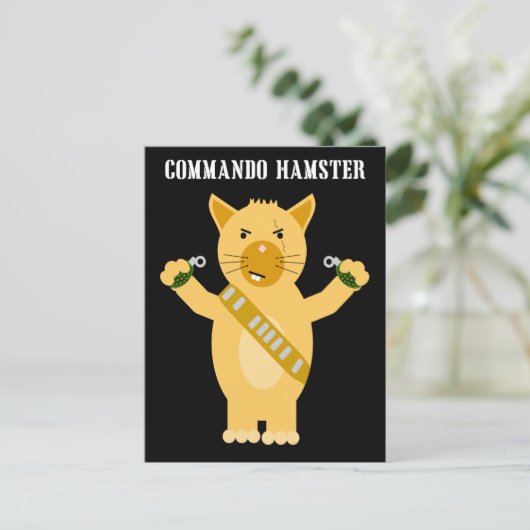 Kommando Hamster Postkarte (Stehend Vorderseite)