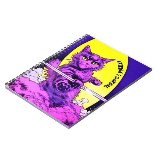 Kommando Katze. Bearbeitbares Journal Notizblock (Linke Seite)