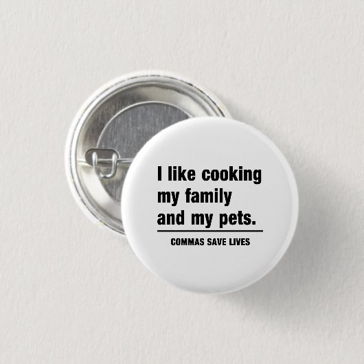 Kommas retten die Leben Button (Vorne & Hinten)