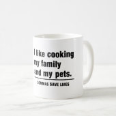 Kommas retten die Leben Kaffeetasse (VorderseiteRechts)