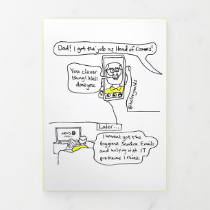 Kommatkarte Dreifach Gefaltete Urlaubskarte