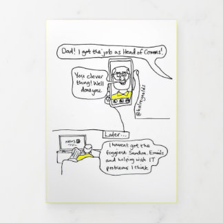 Kommatkarte Dreifach Gefaltete Urlaubskarte