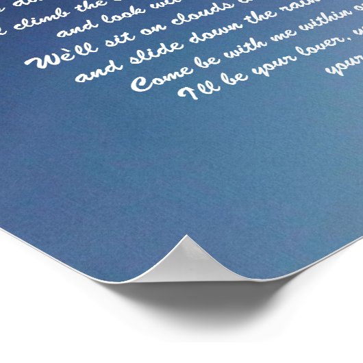 KOMME MIT MIR GEBEN. POSTER (Ecke)