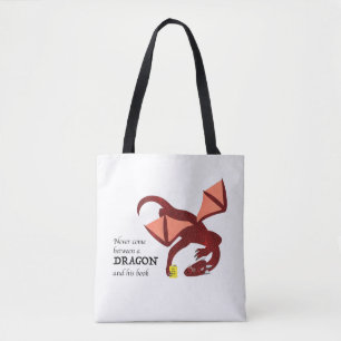 Komme nie zwischen einen Drachen und sein Buch Tasche