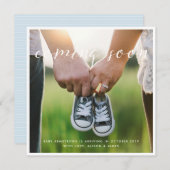 Kommen bald einfache Schwangerschafts-Mitteilung Ankündigung (Vorne/Hinten)