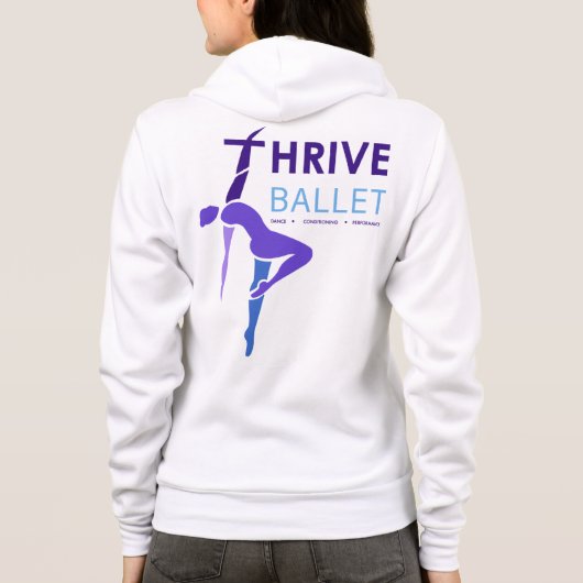 Kommen Ballett Reißverschluss zumachen oben Hoodie (Rückseite)