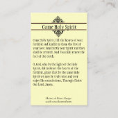 KOMMEN HEILIGER GEIST BESTÄTIGUNGS-GEBETS-HEILIGE VISITENKARTE (Rückseite)