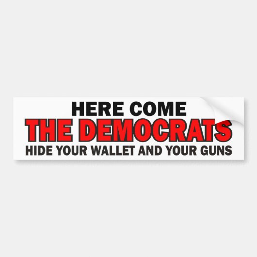 Kommen hier die Demokraten Autoaufkleber (Vorne)