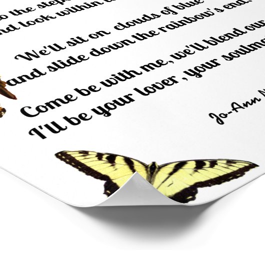 KOMMEN MIT MIR POEM FLIEGEN POSTER (Ecke)