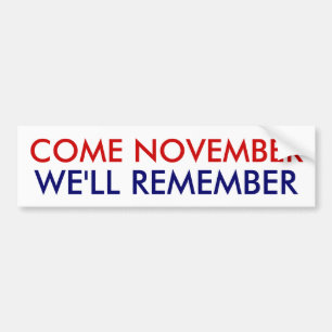 Kommen November, wir sich erinnert! Autoaufkleber