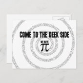 Kommen Sie auf die griechische Seite für die Pi-De Postkarte (Vorne/Hinten)