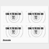 Kommen Sie auf die griechische Seite für die Pi-De Rechteckiger Aufkleber (Blatt)