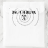 Kommen Sie auf die griechische Seite für die Pi-De Rechteckiger Aufkleber (Tasche)