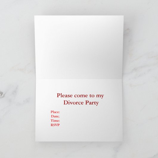 Kommen Sie bitte zu meinem Party Einladung (Innenseite)